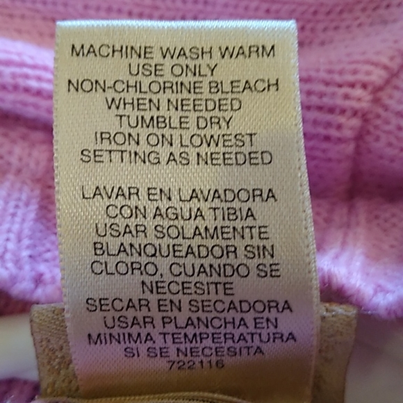 💗Arizona Girls Hooded Sweater. Flowy Crocheted Look. Sz 4T Pink, 3 button - Picture 9 of 9